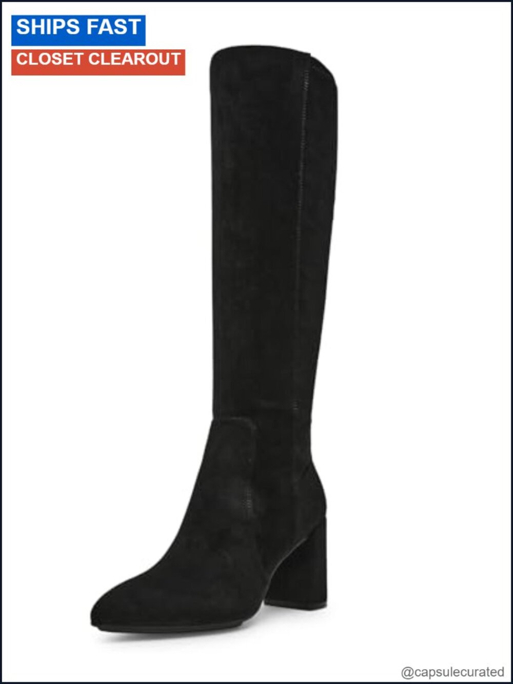 Anne Klein Barnard Block Heel Knee High Boot